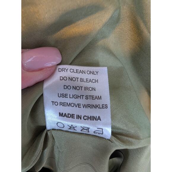 Sage Green Coquette Forest Fairy Lace Tulle Sheer Embellished Corset Dress 18 - Picture 14 of 15